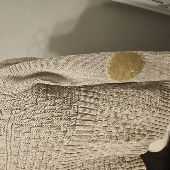 Kaisley Beige Knit Cardigan with Button Accents - Picture 4 of 6